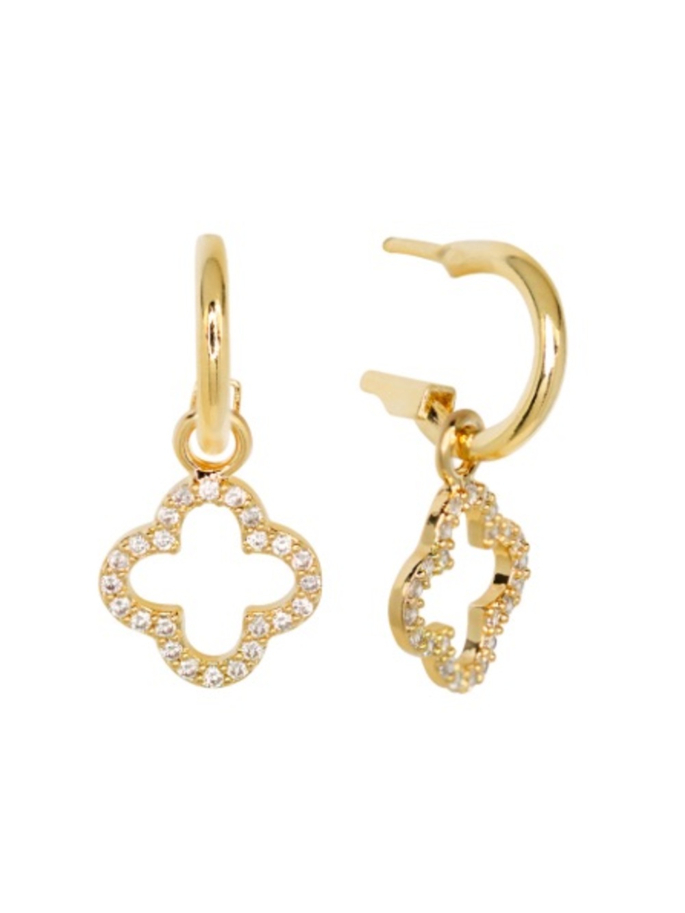 Gold Clover Drop Earrings - SECRET BOX New York